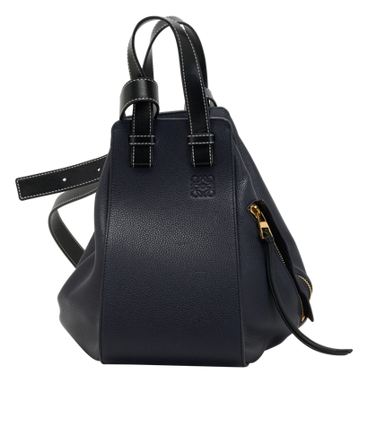 Small Hammock, &pound;1,100, Handbags, Black/Navy, Leather, Front view